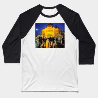 Flinders St Station Baseball T-Shirt